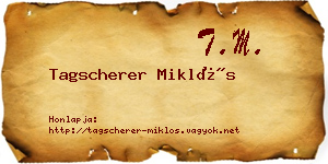 Tagscherer Miklós névjegykártya