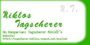 miklos tagscherer business card